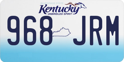 KY license plate 968JRM