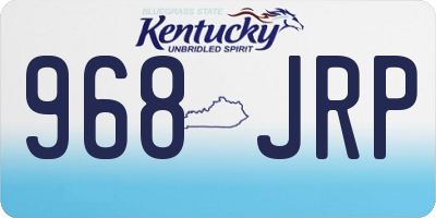 KY license plate 968JRP