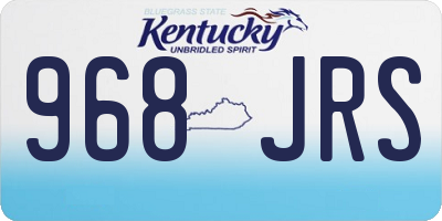 KY license plate 968JRS