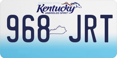 KY license plate 968JRT