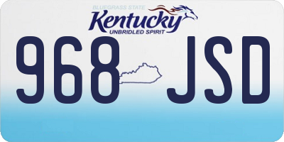 KY license plate 968JSD