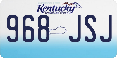 KY license plate 968JSJ