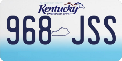 KY license plate 968JSS