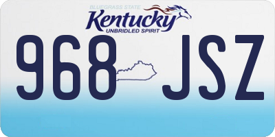 KY license plate 968JSZ