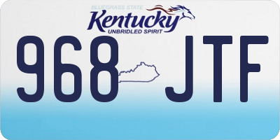KY license plate 968JTF