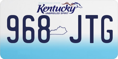 KY license plate 968JTG
