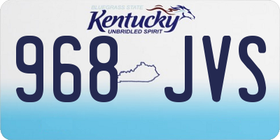 KY license plate 968JVS