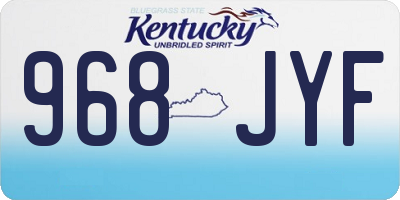 KY license plate 968JYF