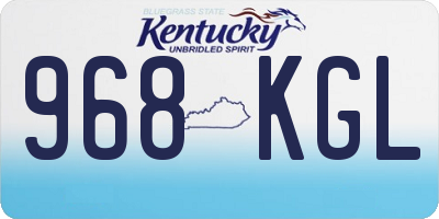 KY license plate 968KGL