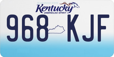 KY license plate 968KJF