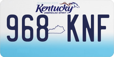 KY license plate 968KNF