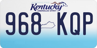 KY license plate 968KQP
