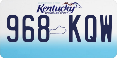 KY license plate 968KQW