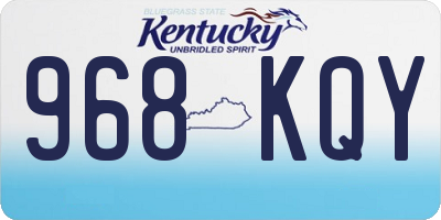 KY license plate 968KQY