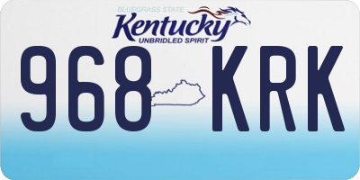 KY license plate 968KRK