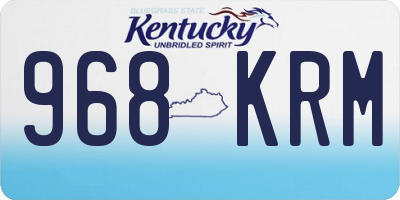KY license plate 968KRM