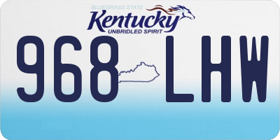KY license plate 968LHW
