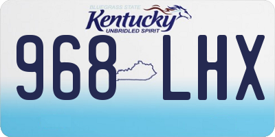 KY license plate 968LHX