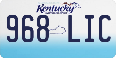 KY license plate 968LIC