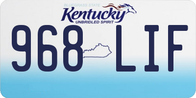 KY license plate 968LIF