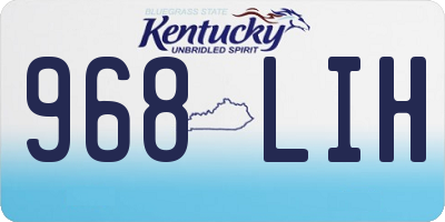 KY license plate 968LIH