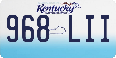 KY license plate 968LII
