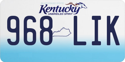 KY license plate 968LIK