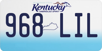 KY license plate 968LIL