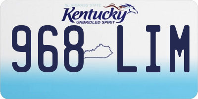 KY license plate 968LIM