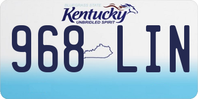 KY license plate 968LIN