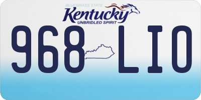 KY license plate 968LIO