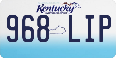 KY license plate 968LIP