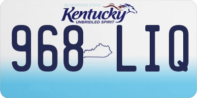 KY license plate 968LIQ