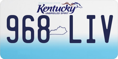 KY license plate 968LIV