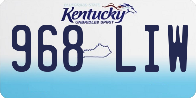 KY license plate 968LIW