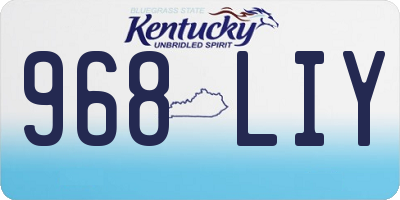 KY license plate 968LIY