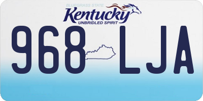 KY license plate 968LJA