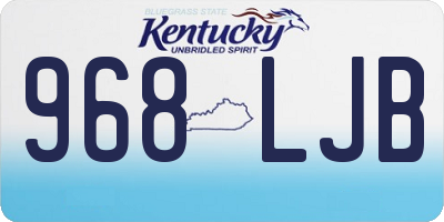 KY license plate 968LJB