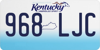 KY license plate 968LJC