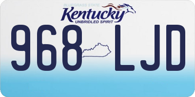 KY license plate 968LJD
