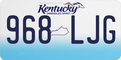 KY license plate 968LJG