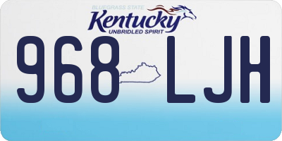 KY license plate 968LJH