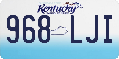 KY license plate 968LJI