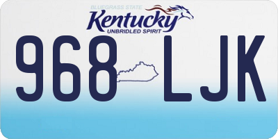KY license plate 968LJK