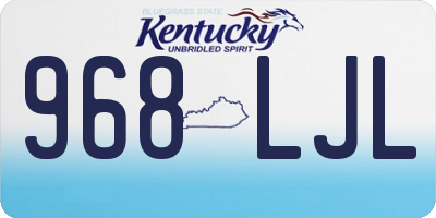KY license plate 968LJL