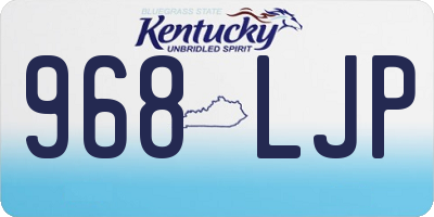 KY license plate 968LJP