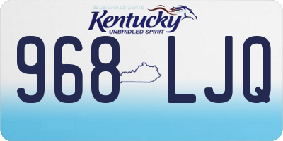 KY license plate 968LJQ