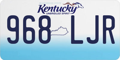KY license plate 968LJR