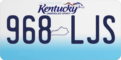 KY license plate 968LJS