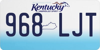 KY license plate 968LJT